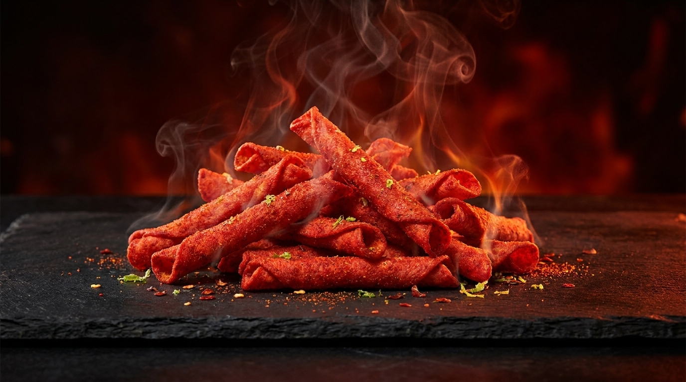Flamin' Hot Snack Selection: Cheetos, Doritos, Funyuns, Lay's